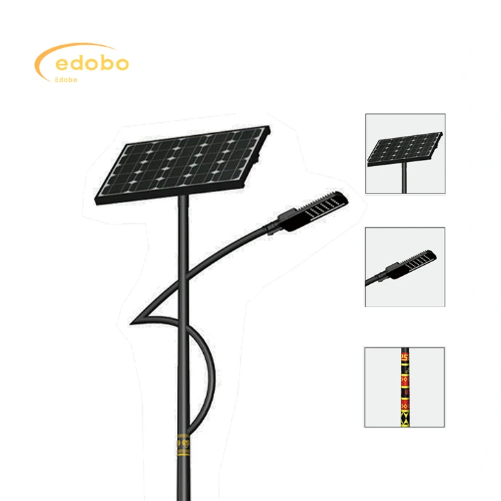 Goleuadau Stryd Solar wedi'u Teilwra Gyda Braich Sengl A Braich Dwbl Ar gyfer Defnydd Ffordd