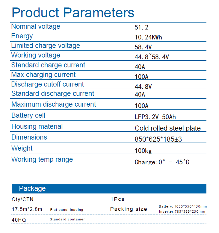Wall mounted lithium battery